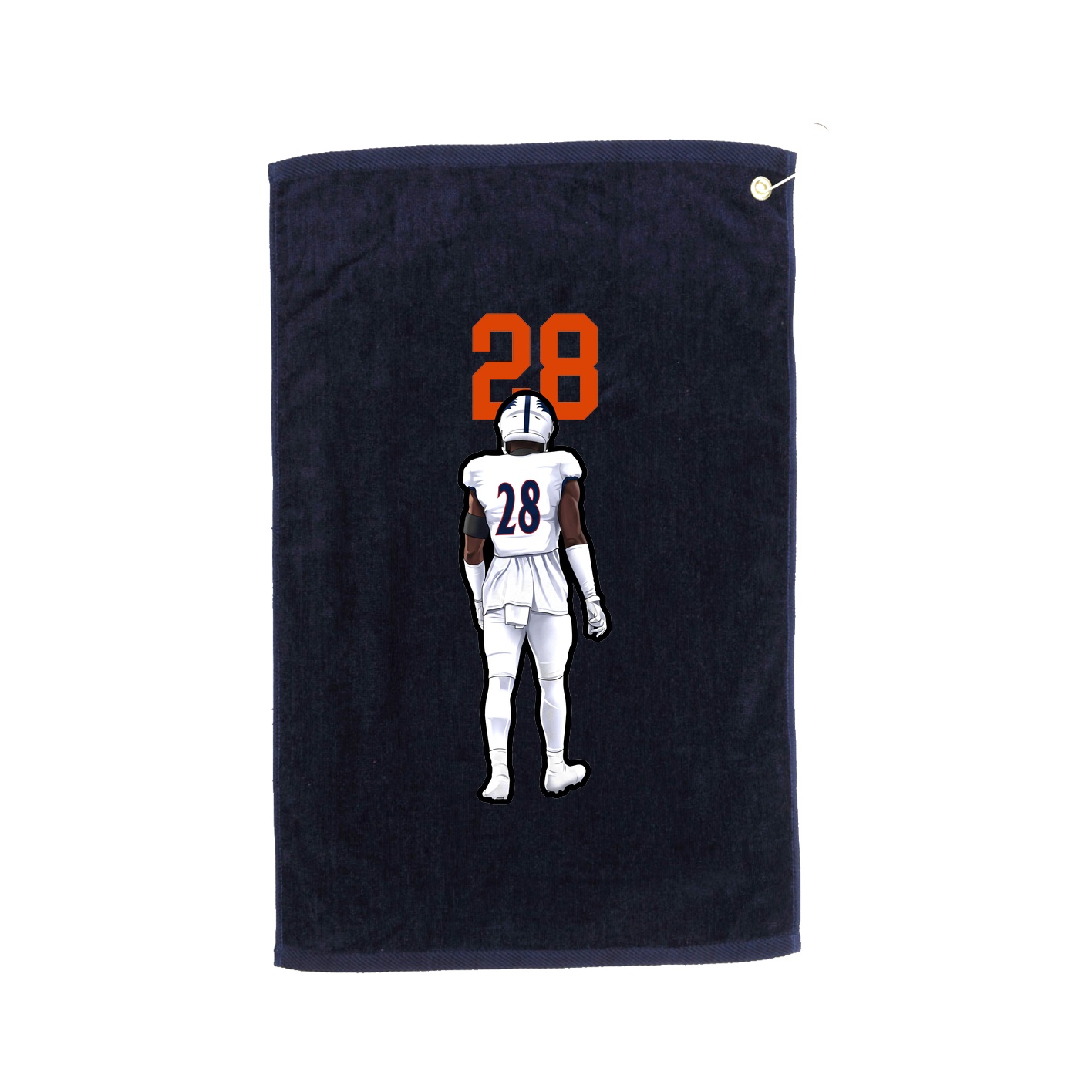 Golf Towel — Number Top in Navy