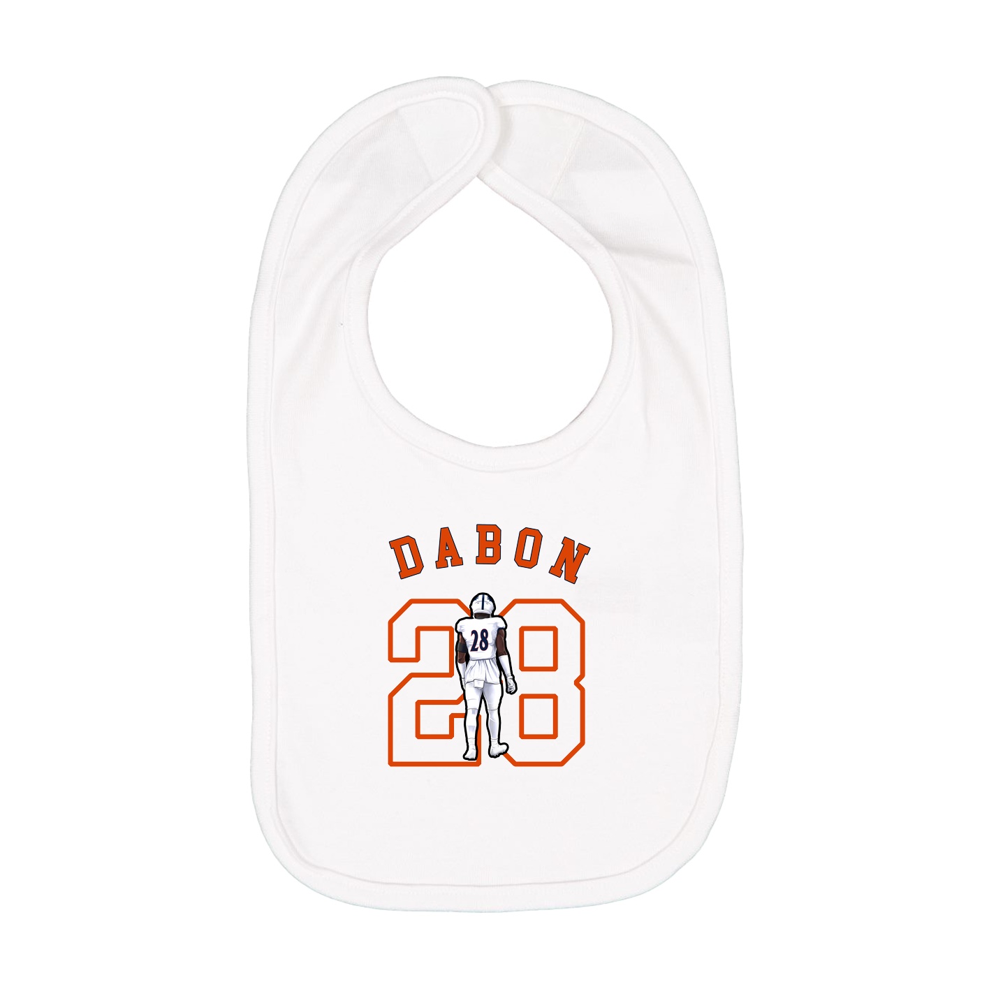 Infant Bib — Shirsey Arch in White