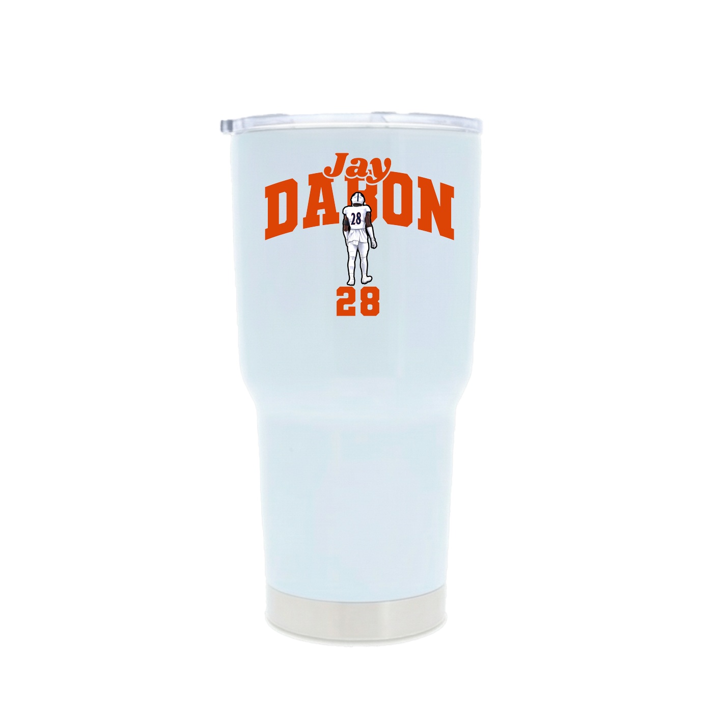30oz Stainless Steel Tumbler — Signature Arch in White