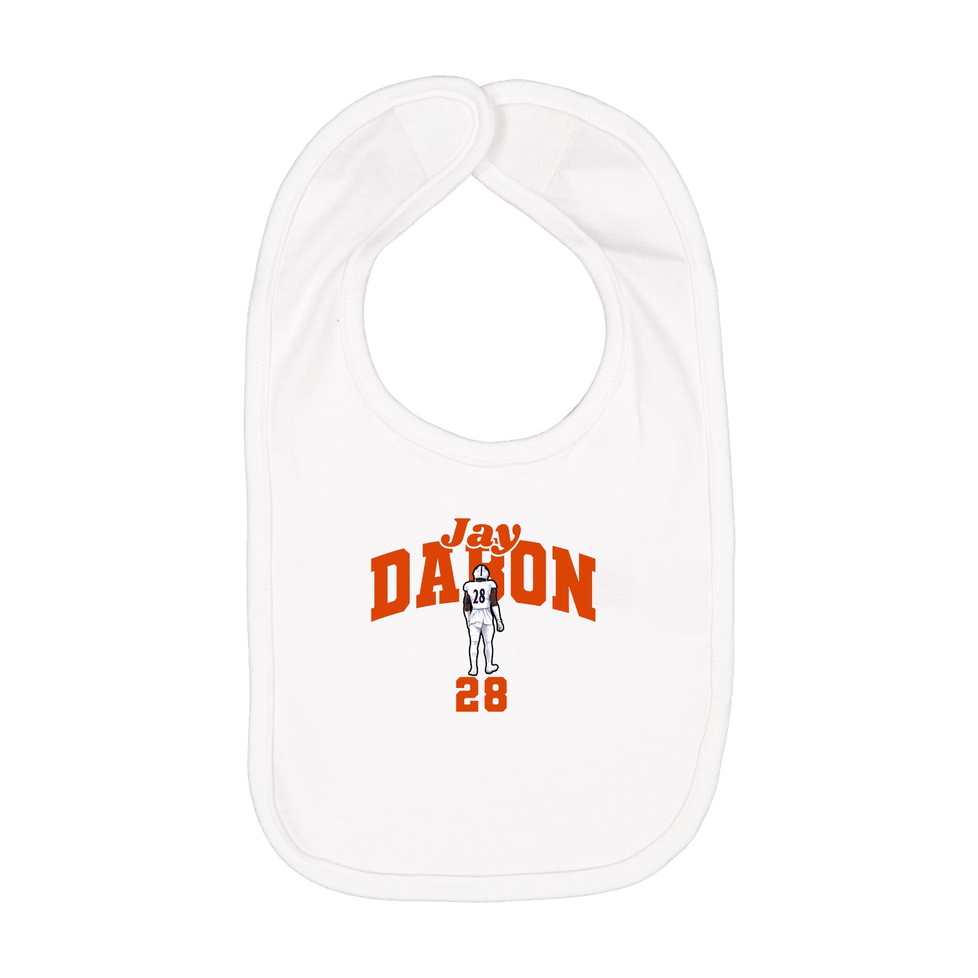 Infant Bib — Signature Arch in White