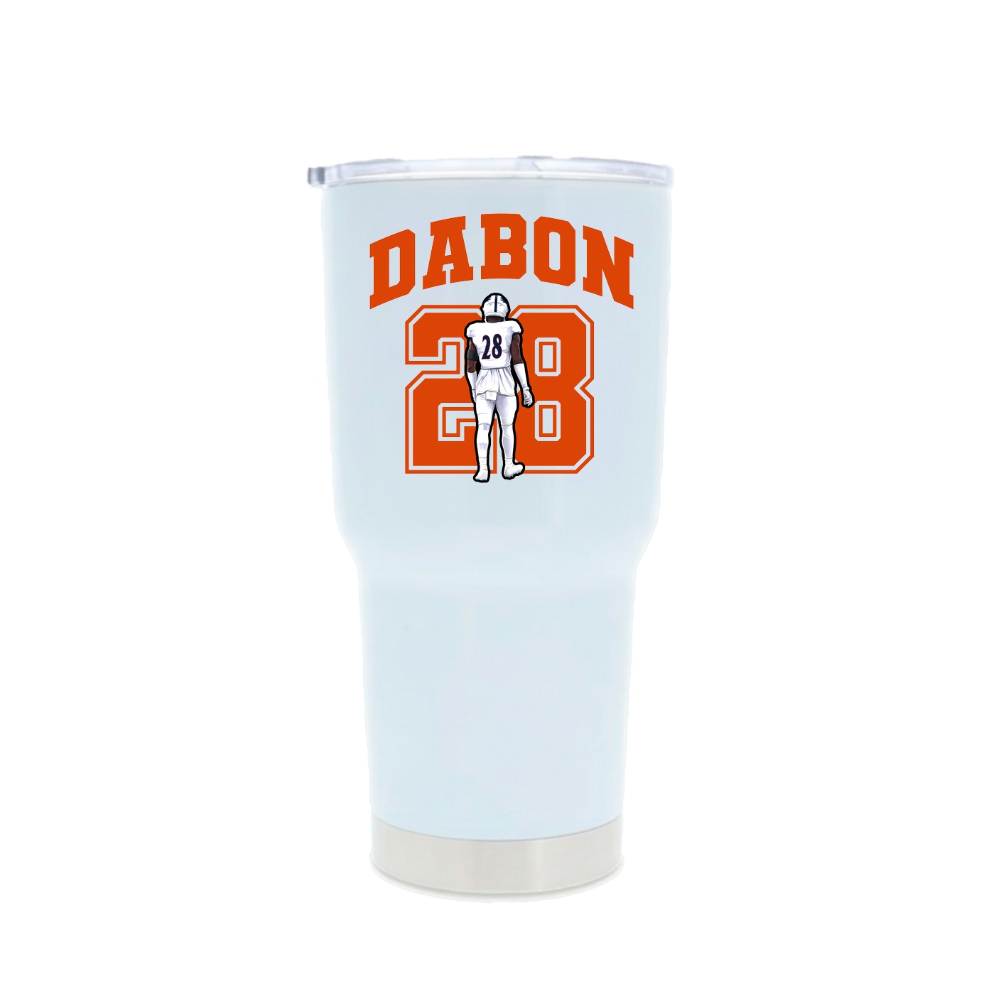 30oz Stainless Steel Tumbler — Number in White