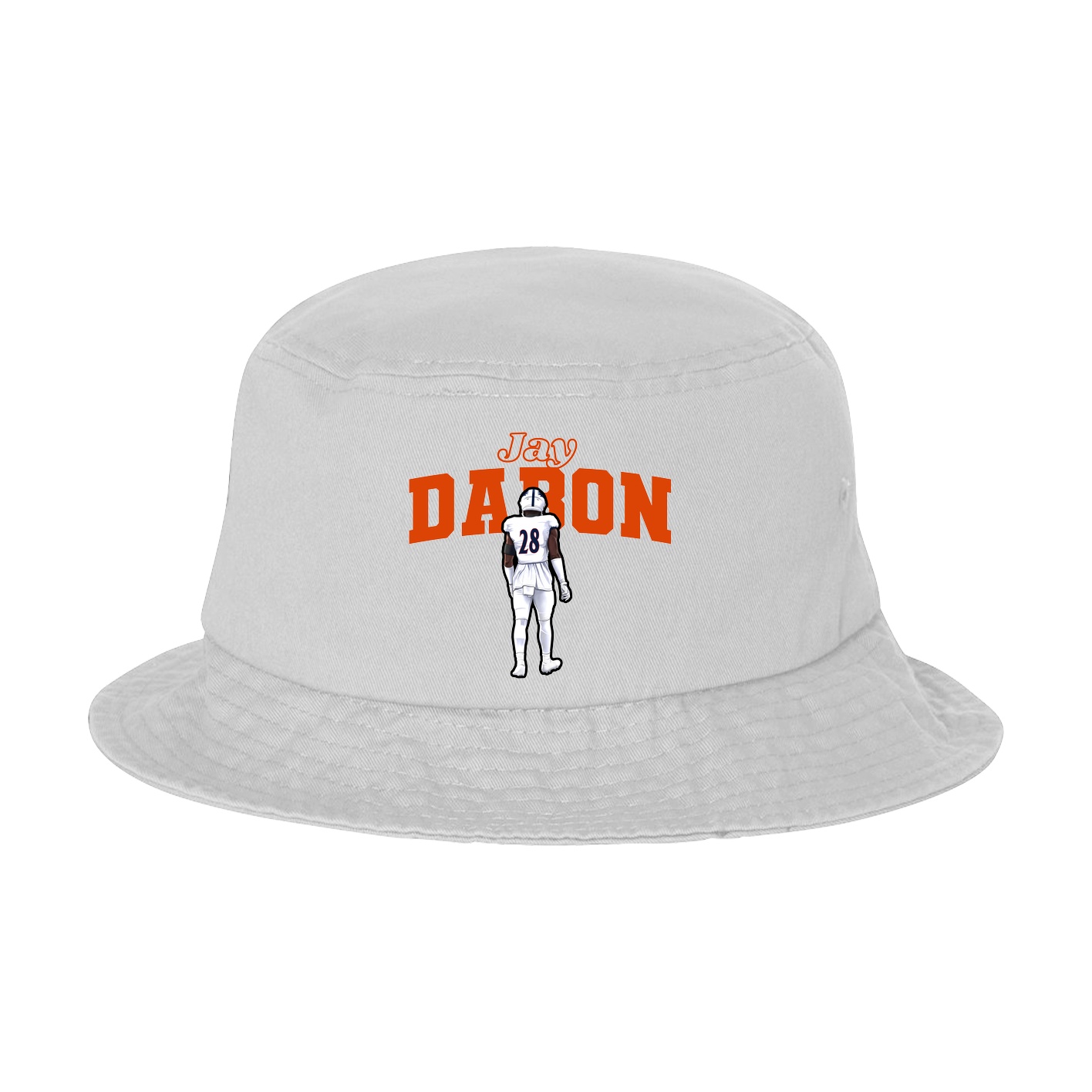 Bucket Cap — Name Arch in White