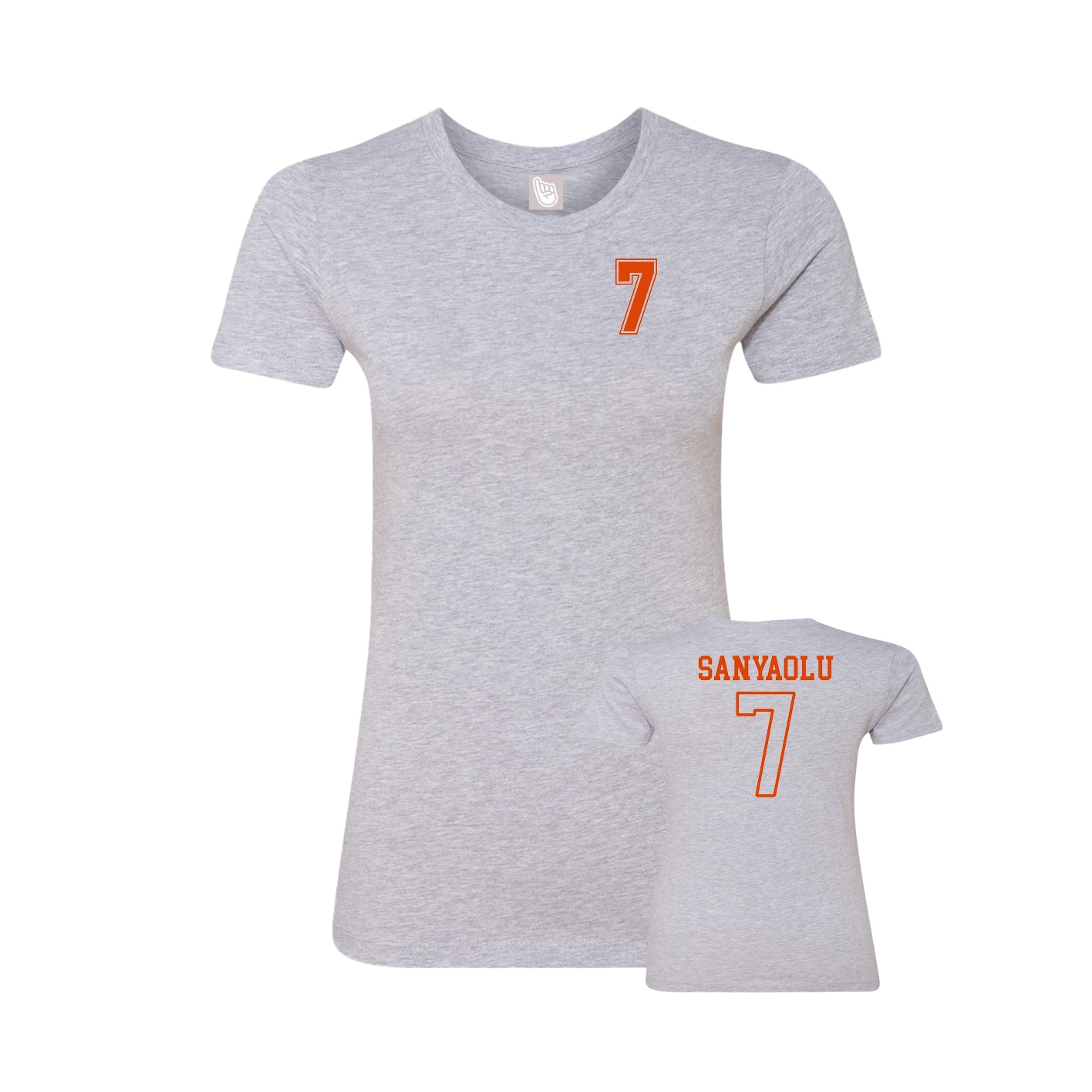 Womens Tee — Chest Back in Grey