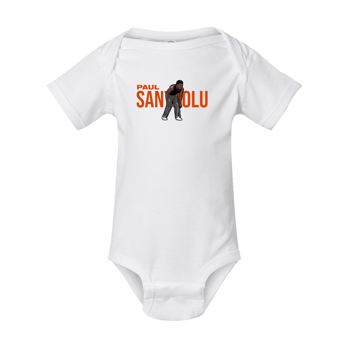 Baby Onesie — Player Name in White