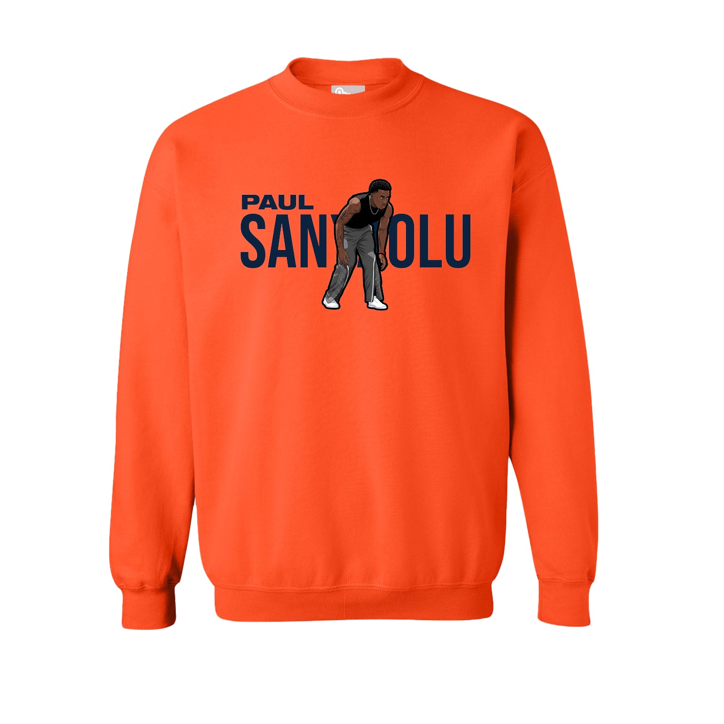 Fleece Crew — Player Name in Orange