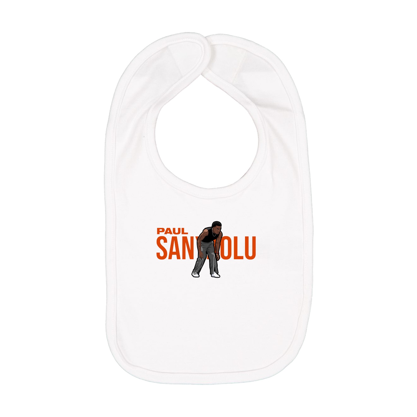 Infant Bib — Player Name in White