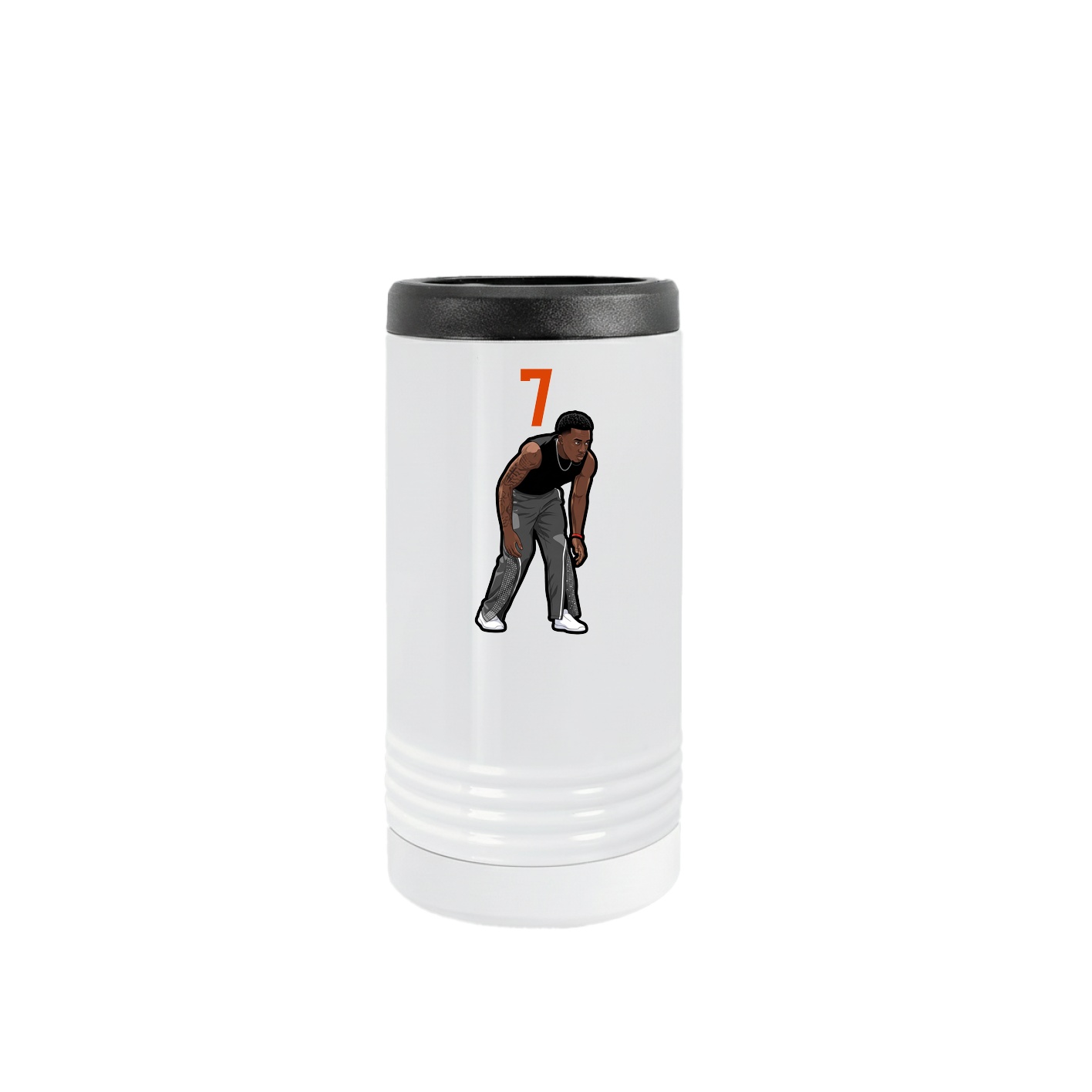 Slim Beverage Holder — Number Top in White
