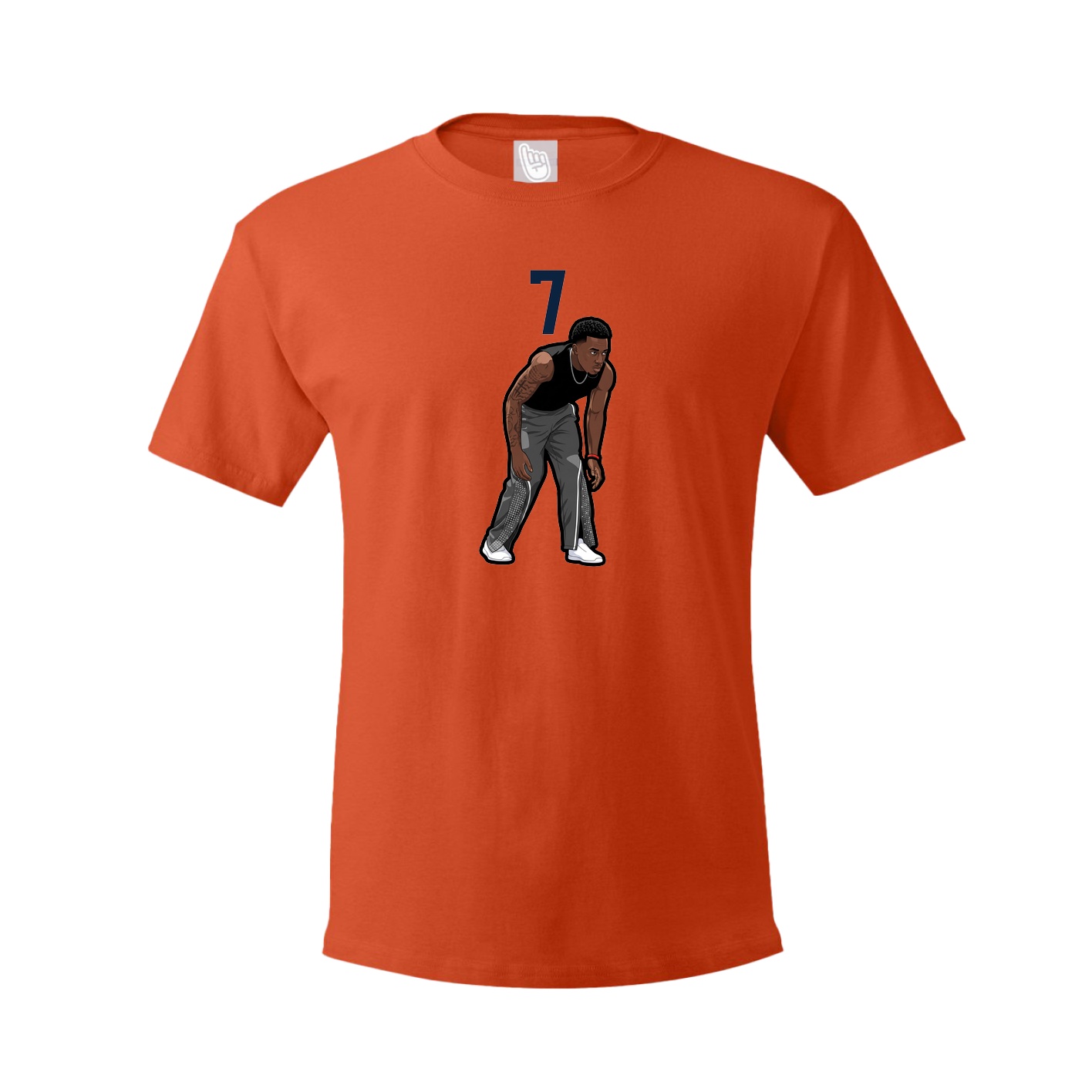 Youth Tee — Number Top in Orange