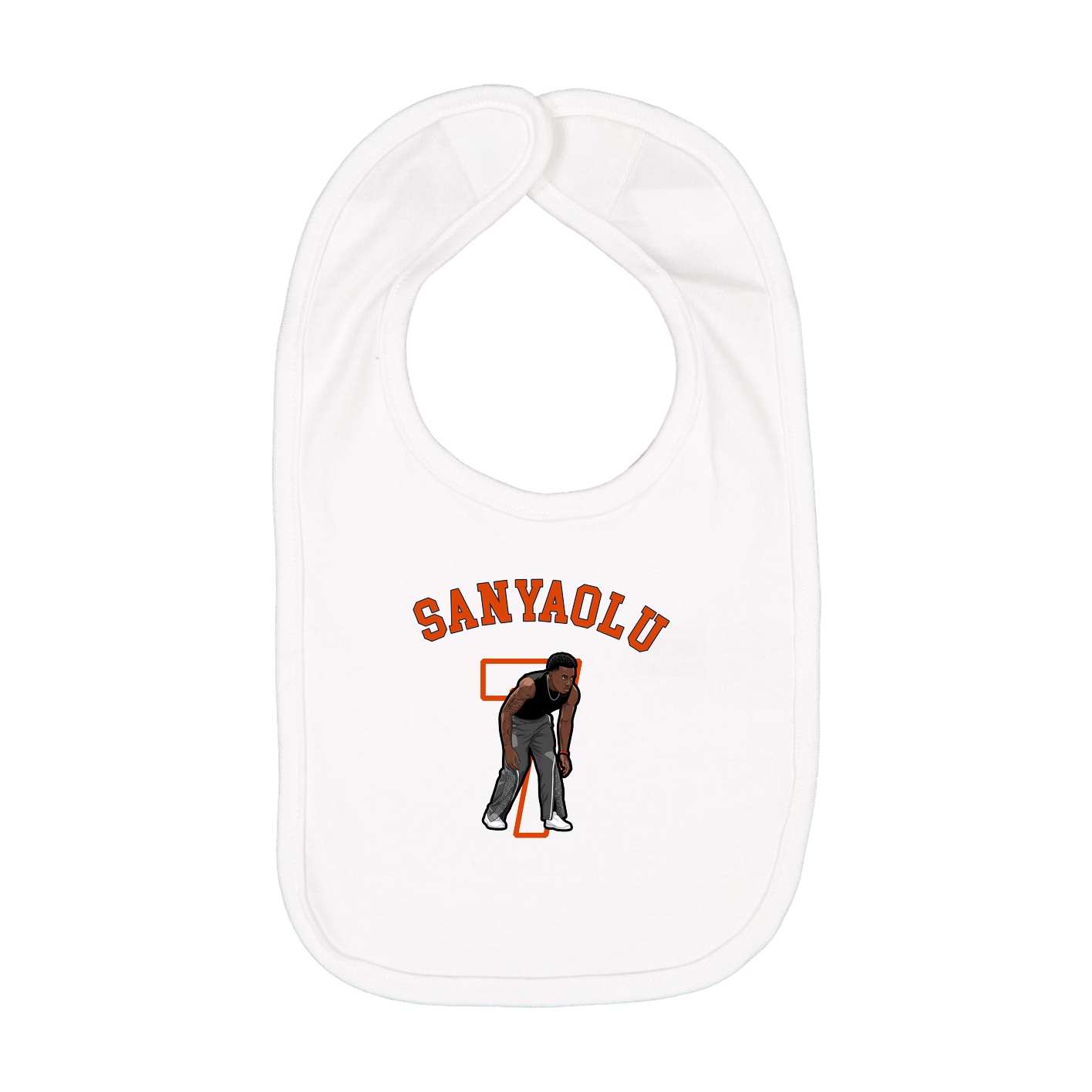 Infant Bib — Shirsey Arch in White