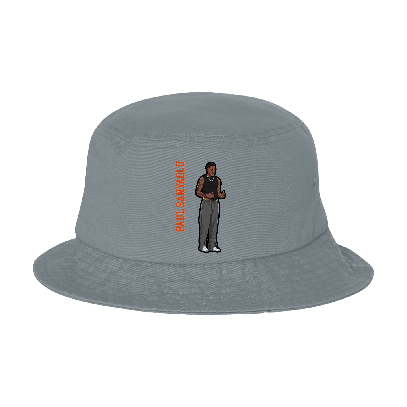 Bucket Cap — Name Vertical in Grey