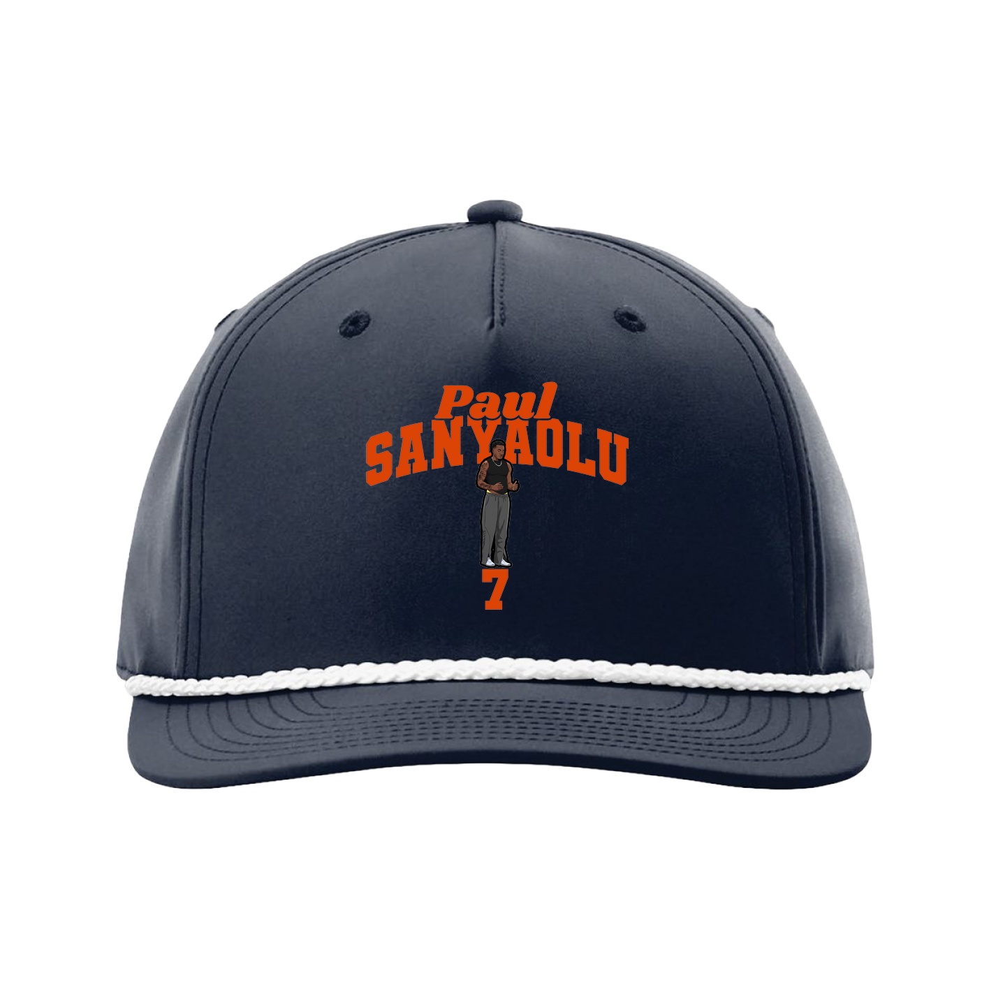 Five-Panel Classic Rope Cap — Signature Arch in Navy