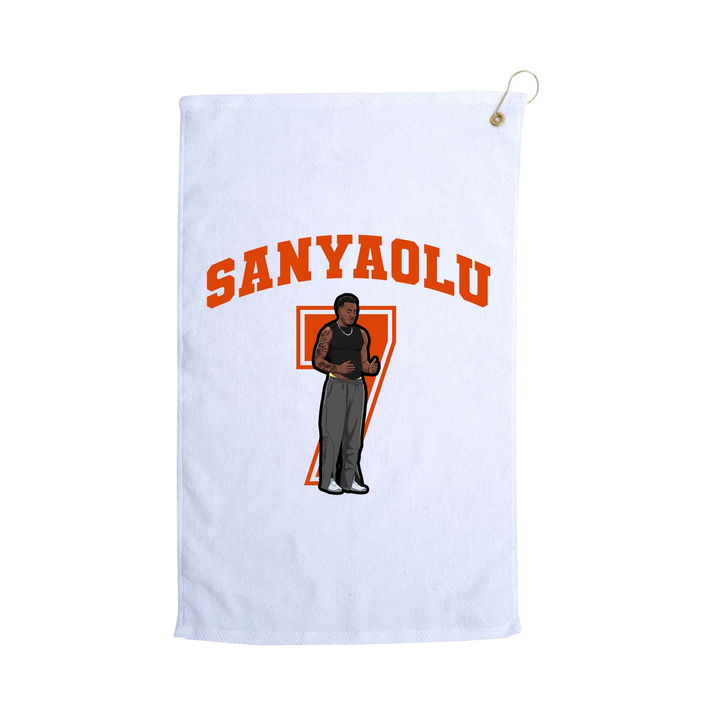 Golf Towel — Number in White