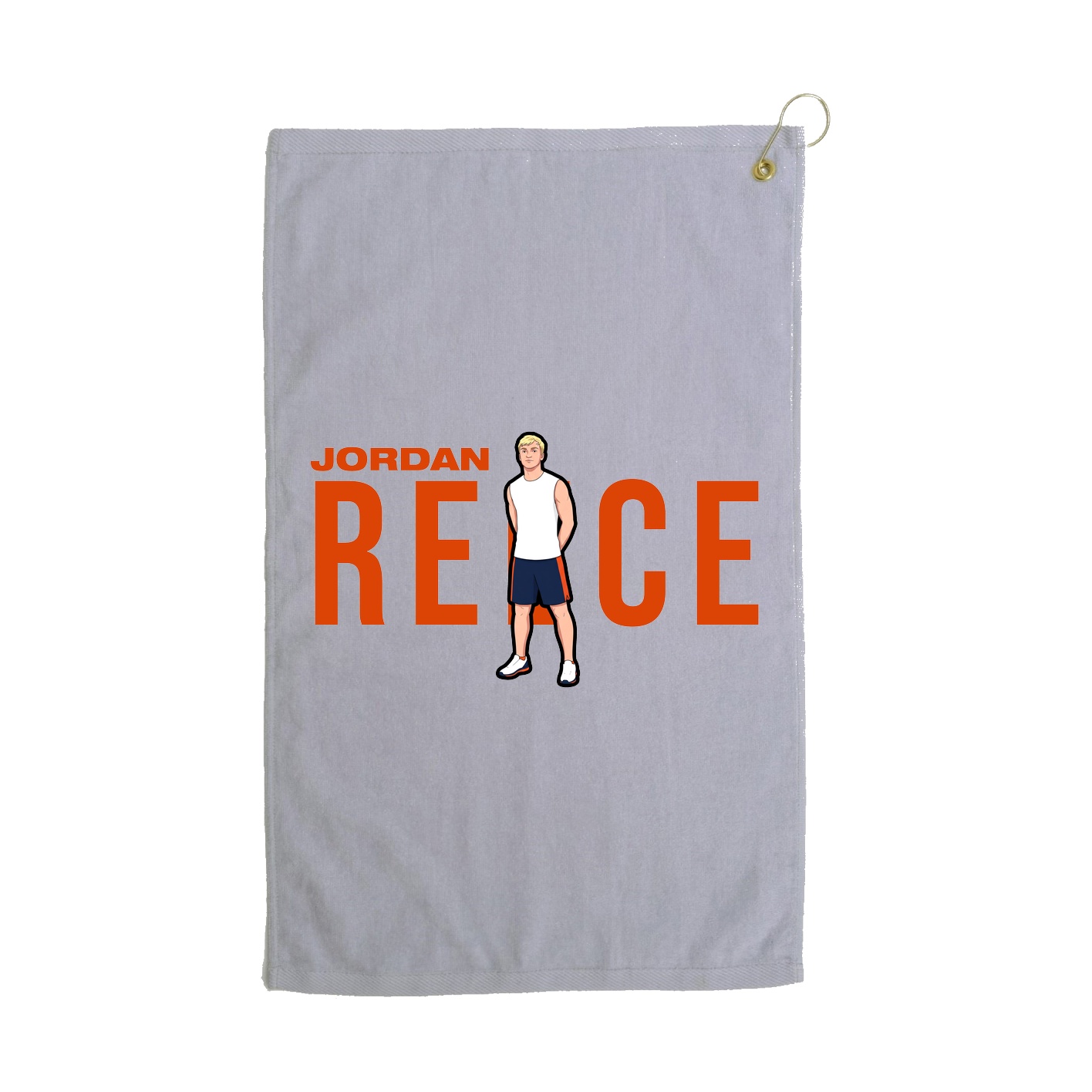 Golf Towel — Player Name in Grey
