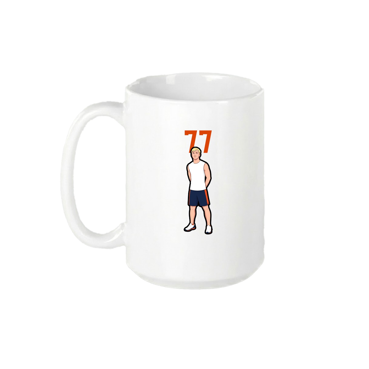 15oz Coffee Mug — Number Top in White