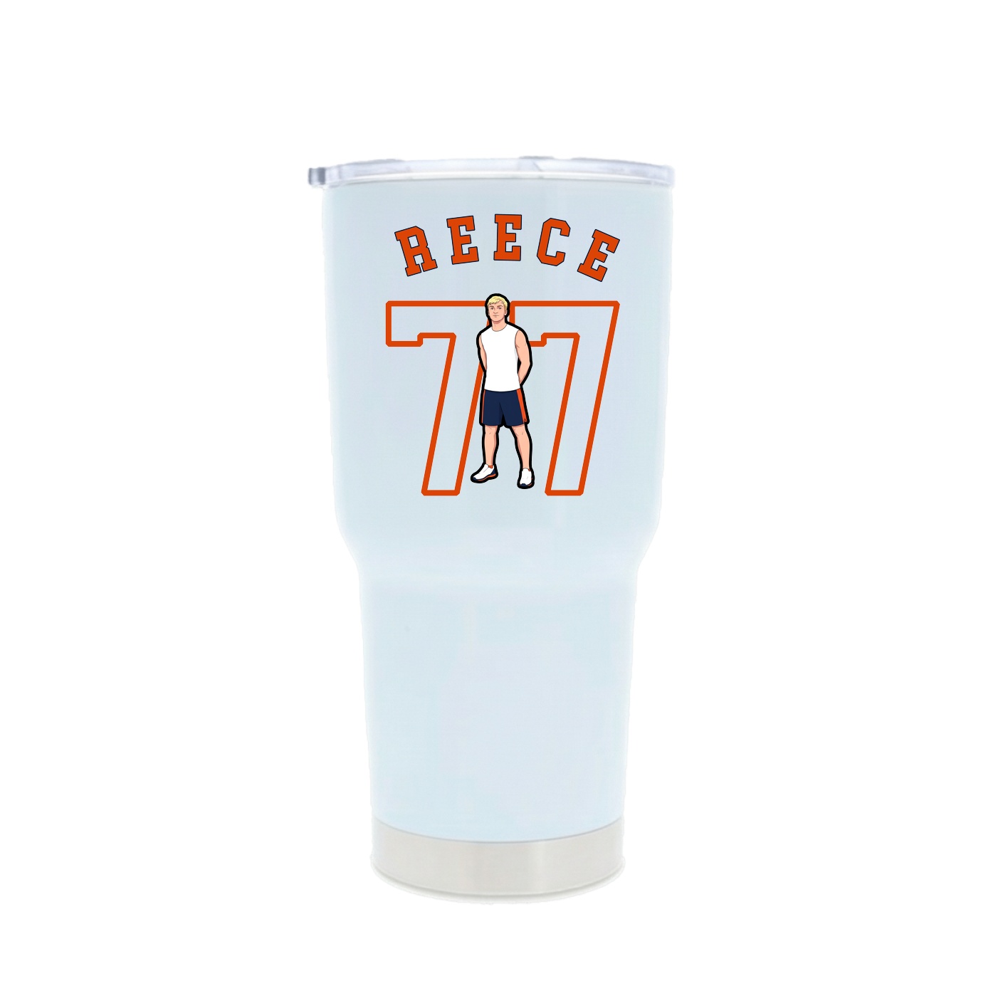 30oz Stainless Steel Tumbler — Shirsey Arch in White