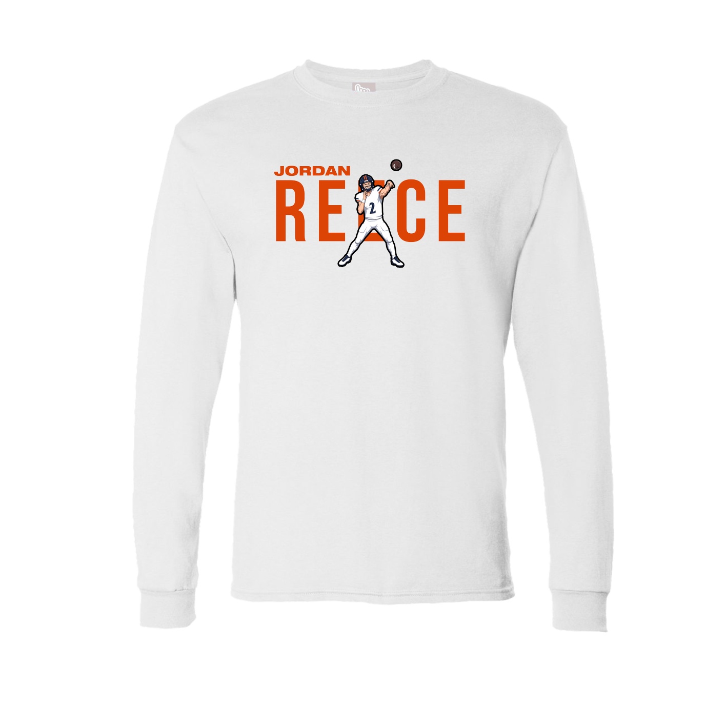 Long Sleeve Tee — Player Name in White