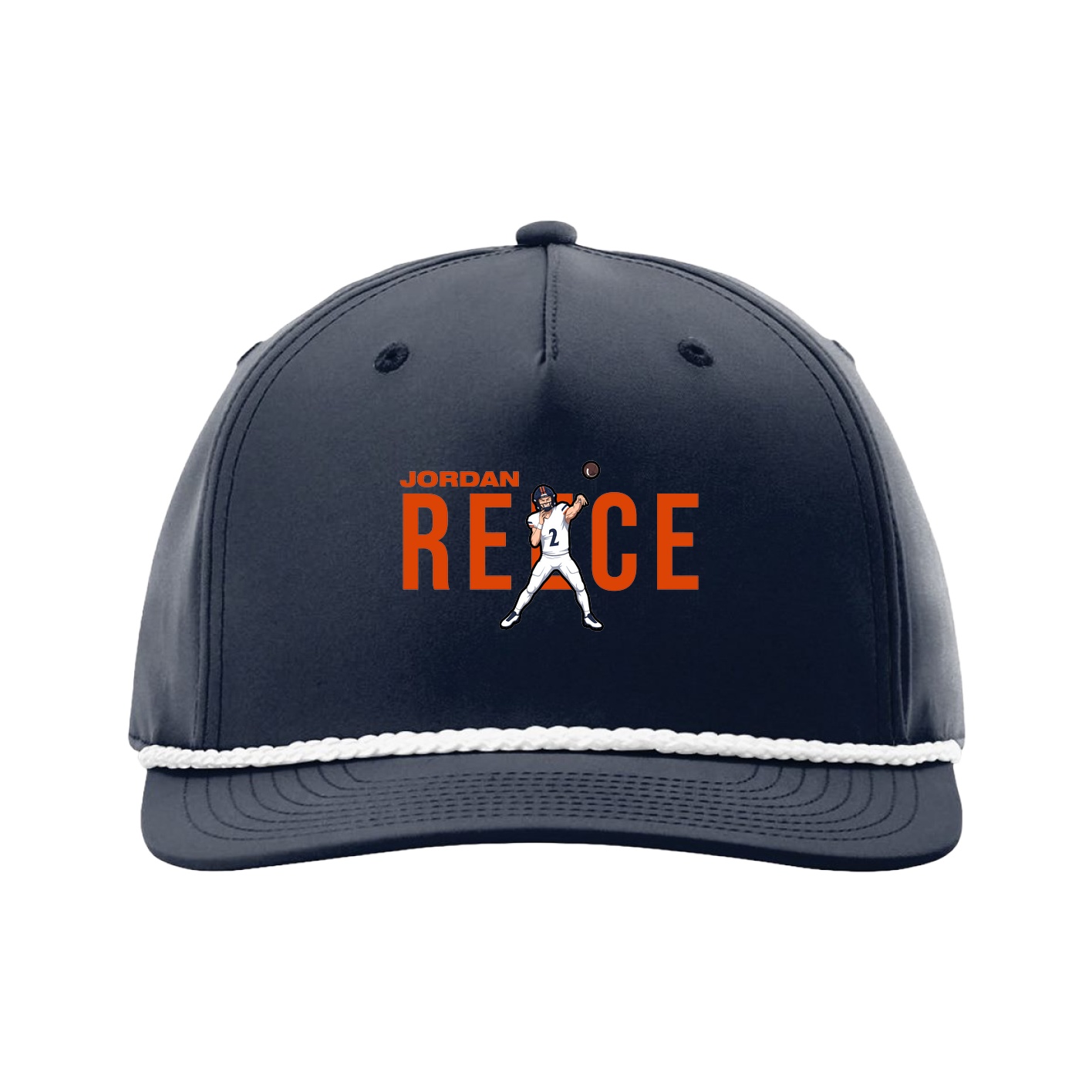 Five-Panel Classic Rope Cap — Player Name in Navy