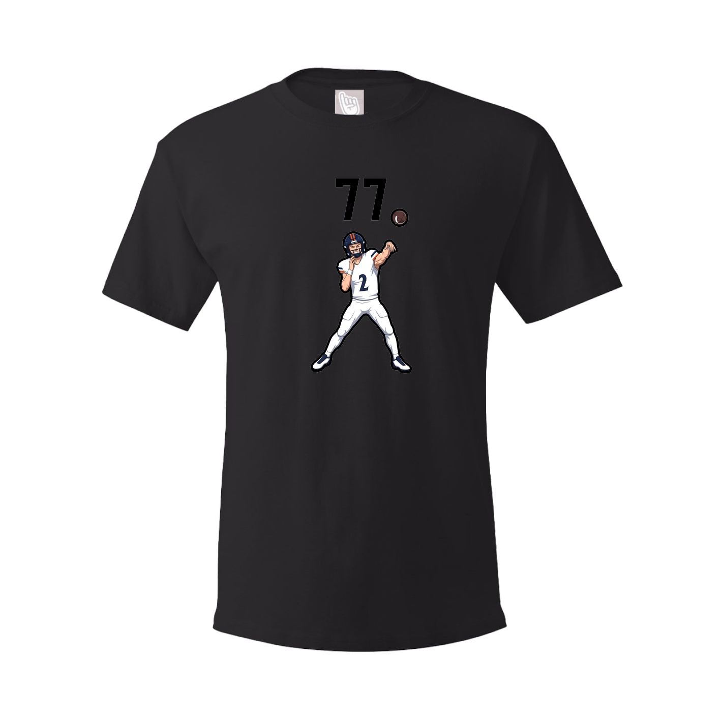 Youth Tee — Number Top in Black