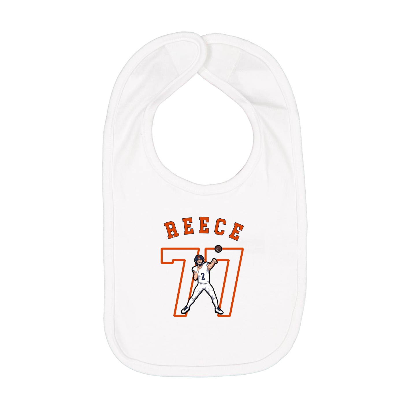 Infant Bib — Shirsey Arch in White