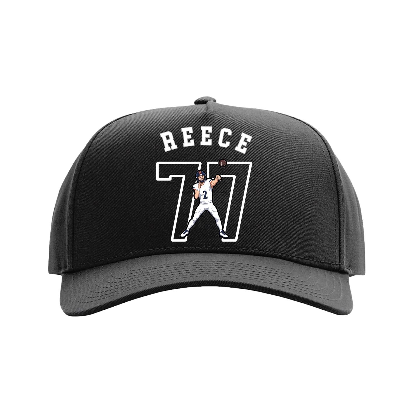 Full Fabric Five-Panel Champ Cap — Shirsey Arch in Black