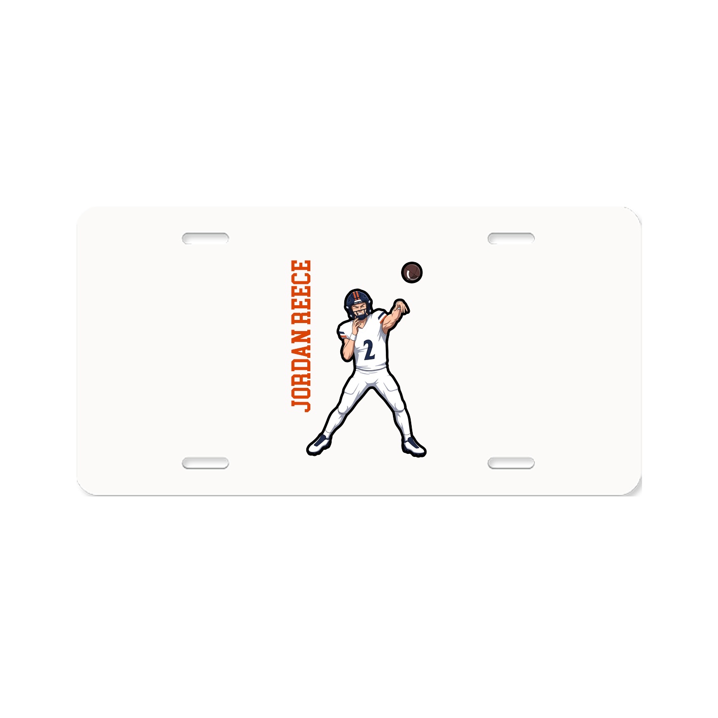 License Plate — Name Vertical in Classic