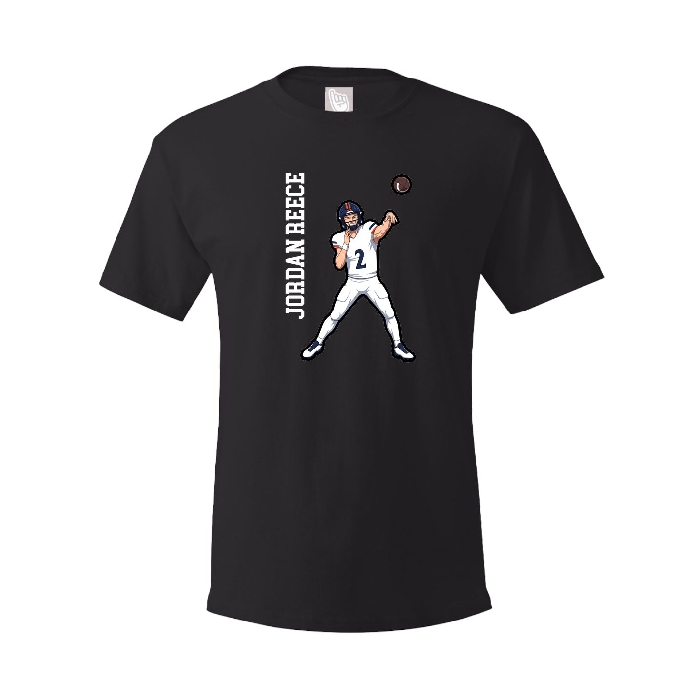 Tee — Name Vertical in Black