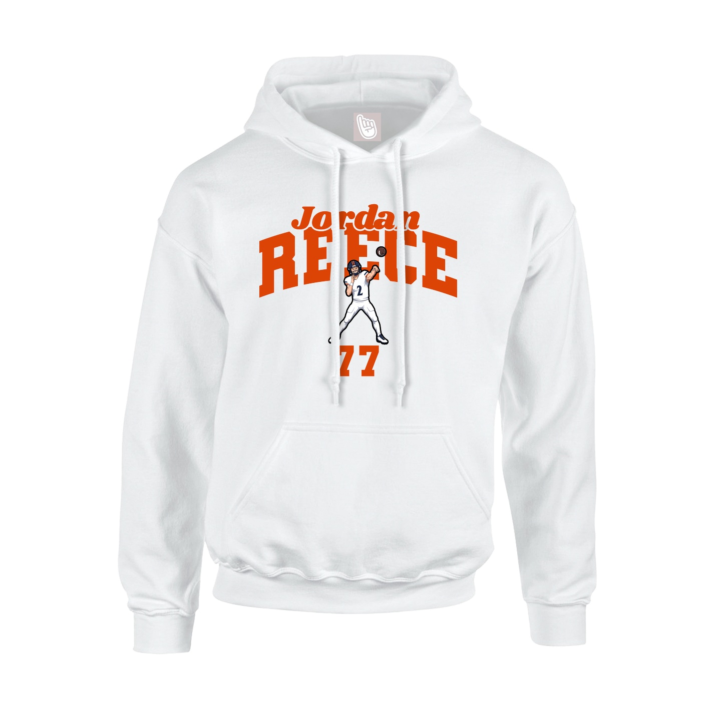 Youth Hoodie — Signature Arch in White