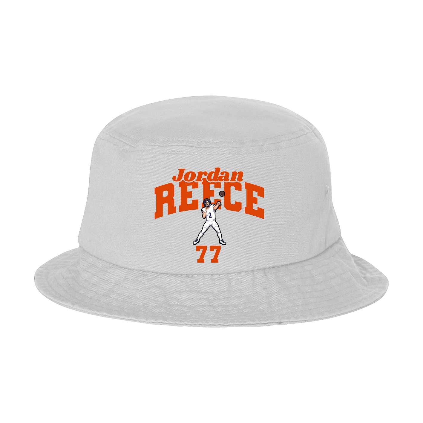 Bucket Cap — Signature Arch in White