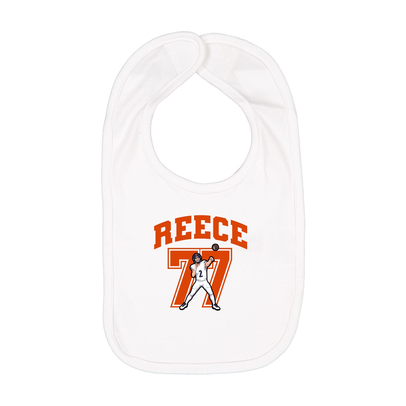 Infant Bib — Number in White
