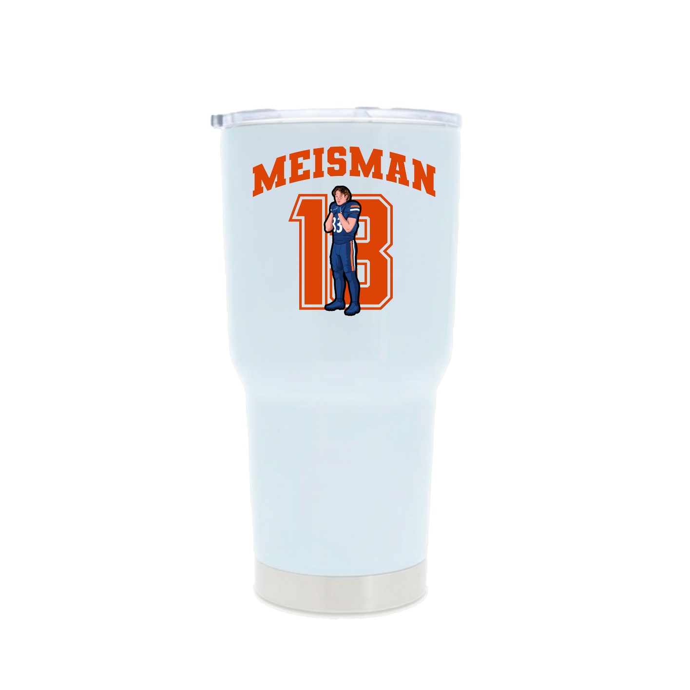 30oz Stainless Steel Tumbler — Number in White