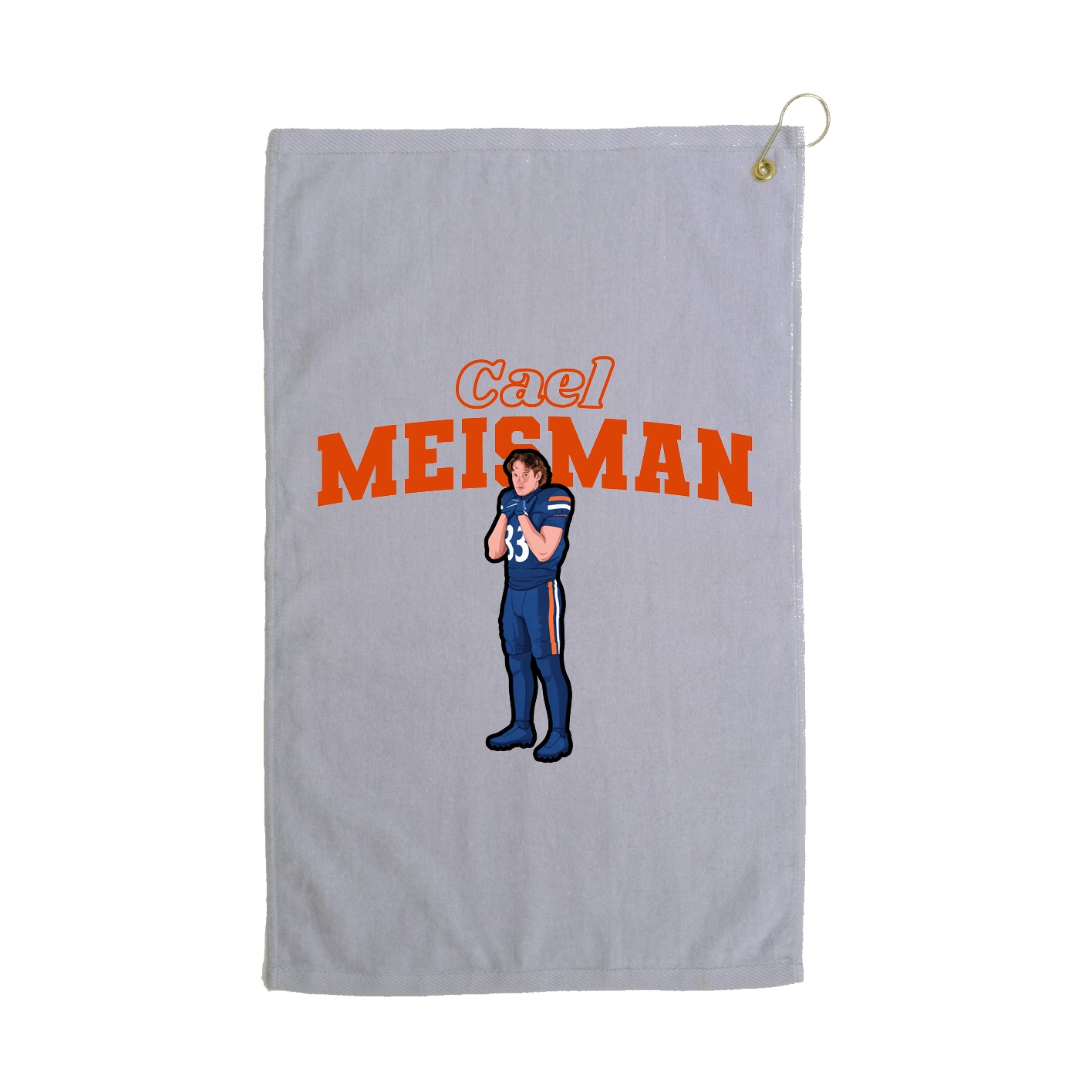 Golf Towel — Name Arch in Grey