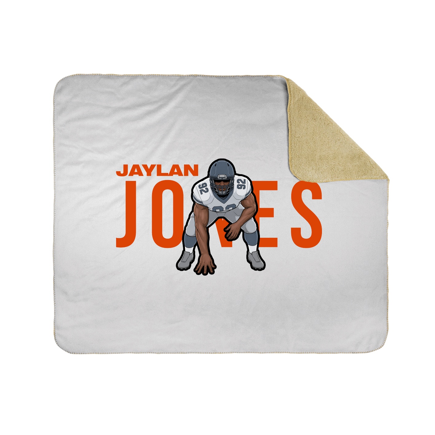 Throw Blanket — Player Name in White