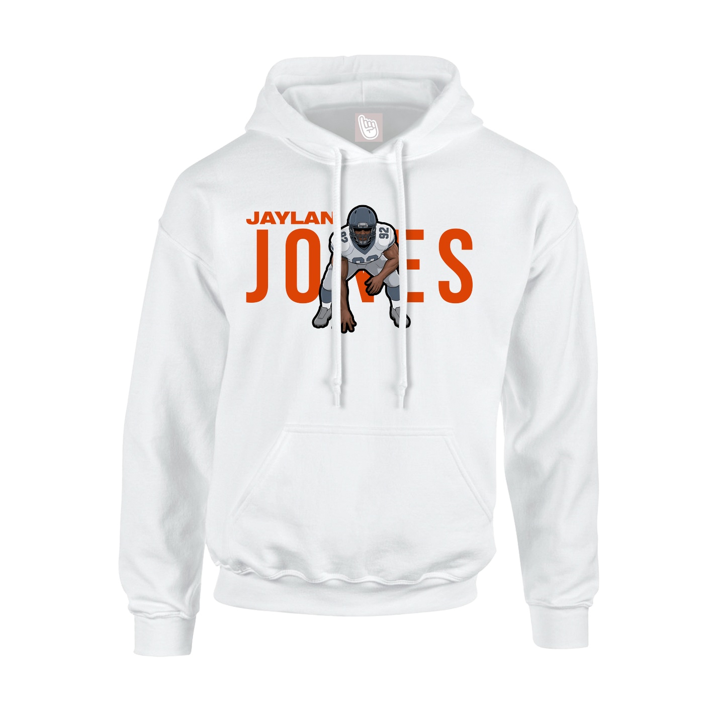 Youth Hoodie — Player Name in White