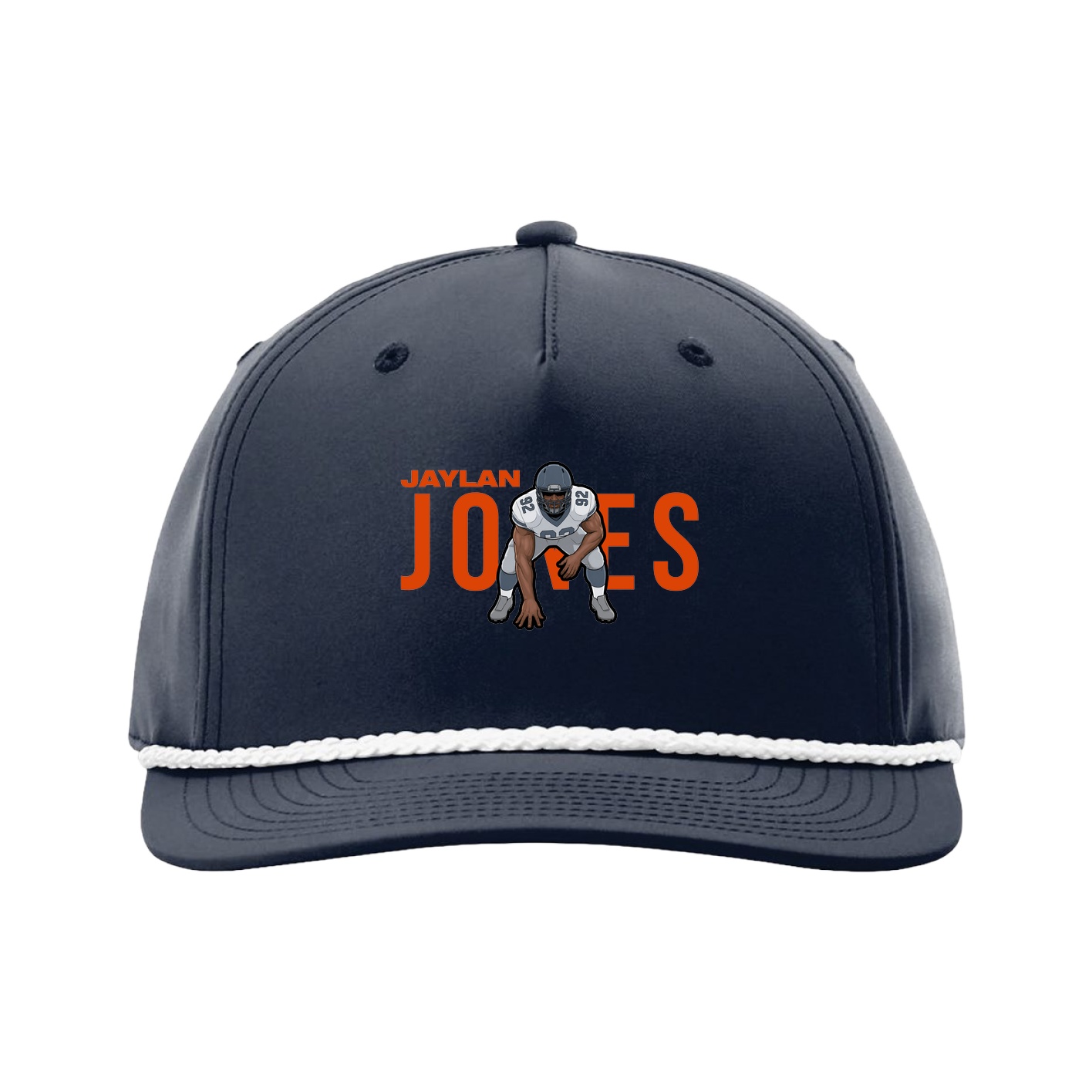Five-Panel Classic Rope Cap — Player Name in Navy