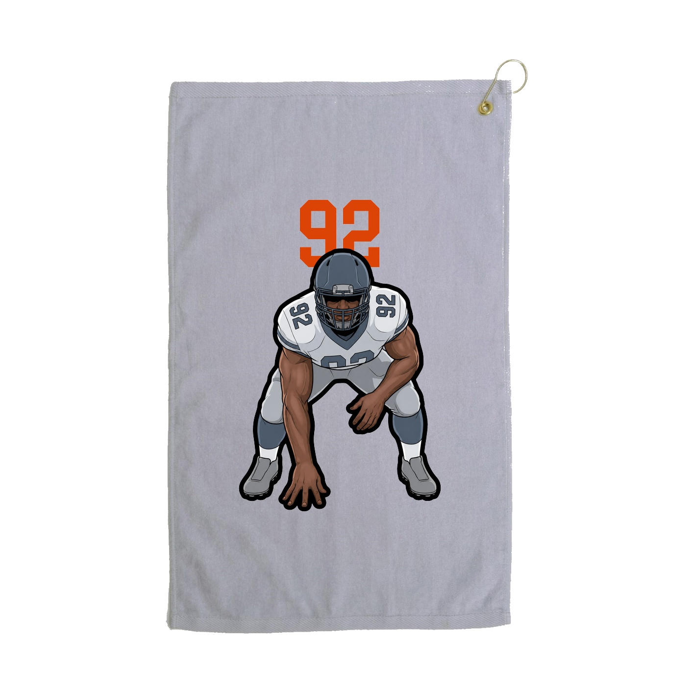 Golf Towel — Number Top in Grey