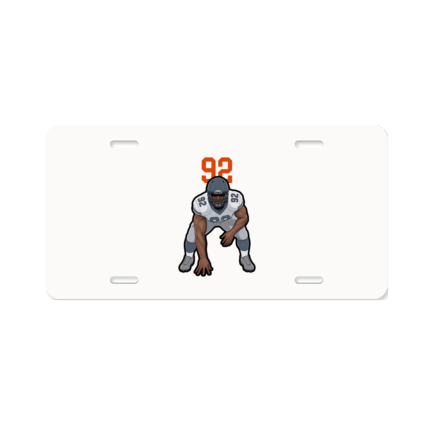 License Plate — Number Top in Classic