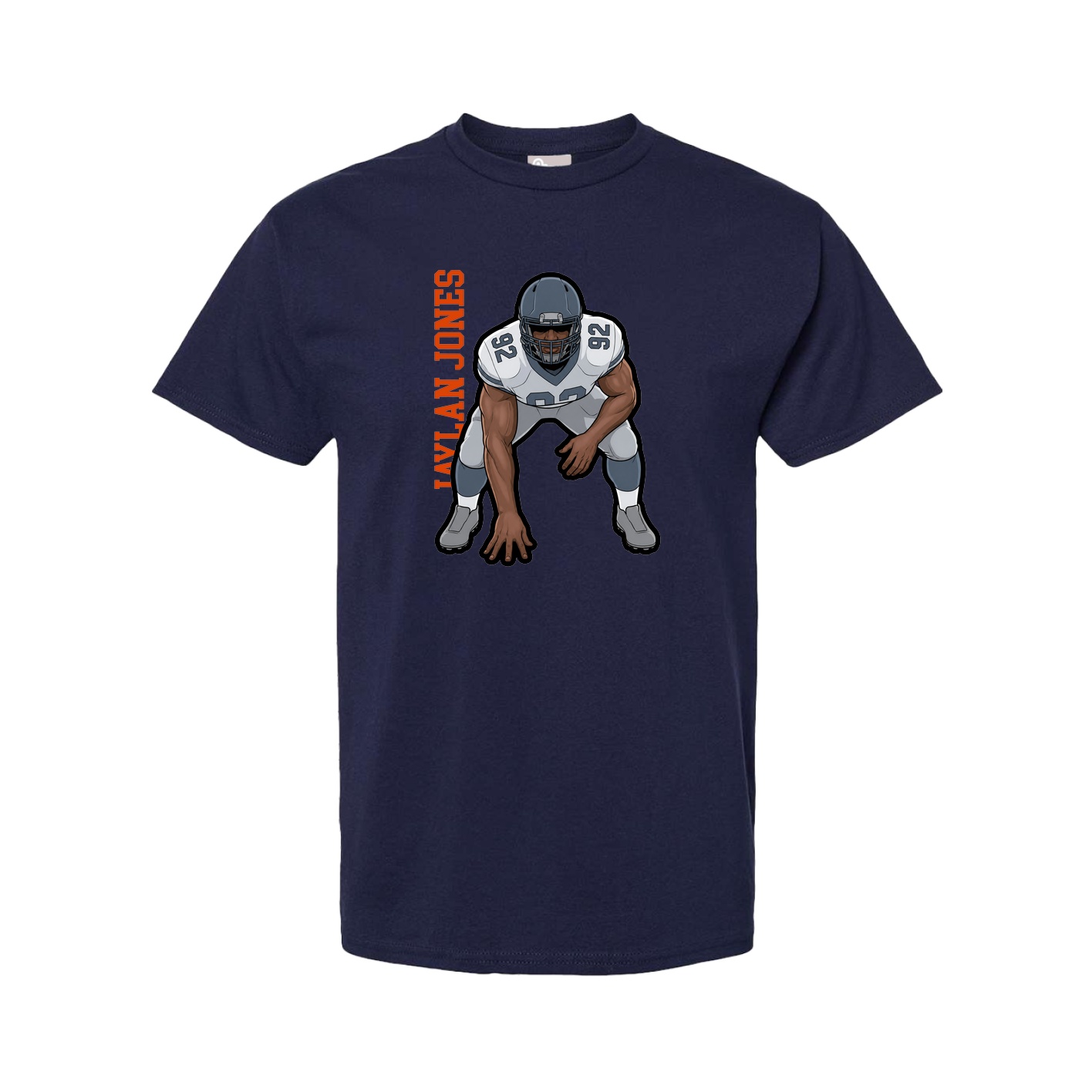 Tee — Name Vertical in Navy