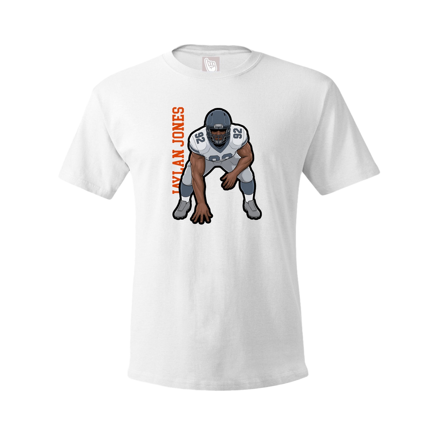 Youth Tee — Name Vertical in White