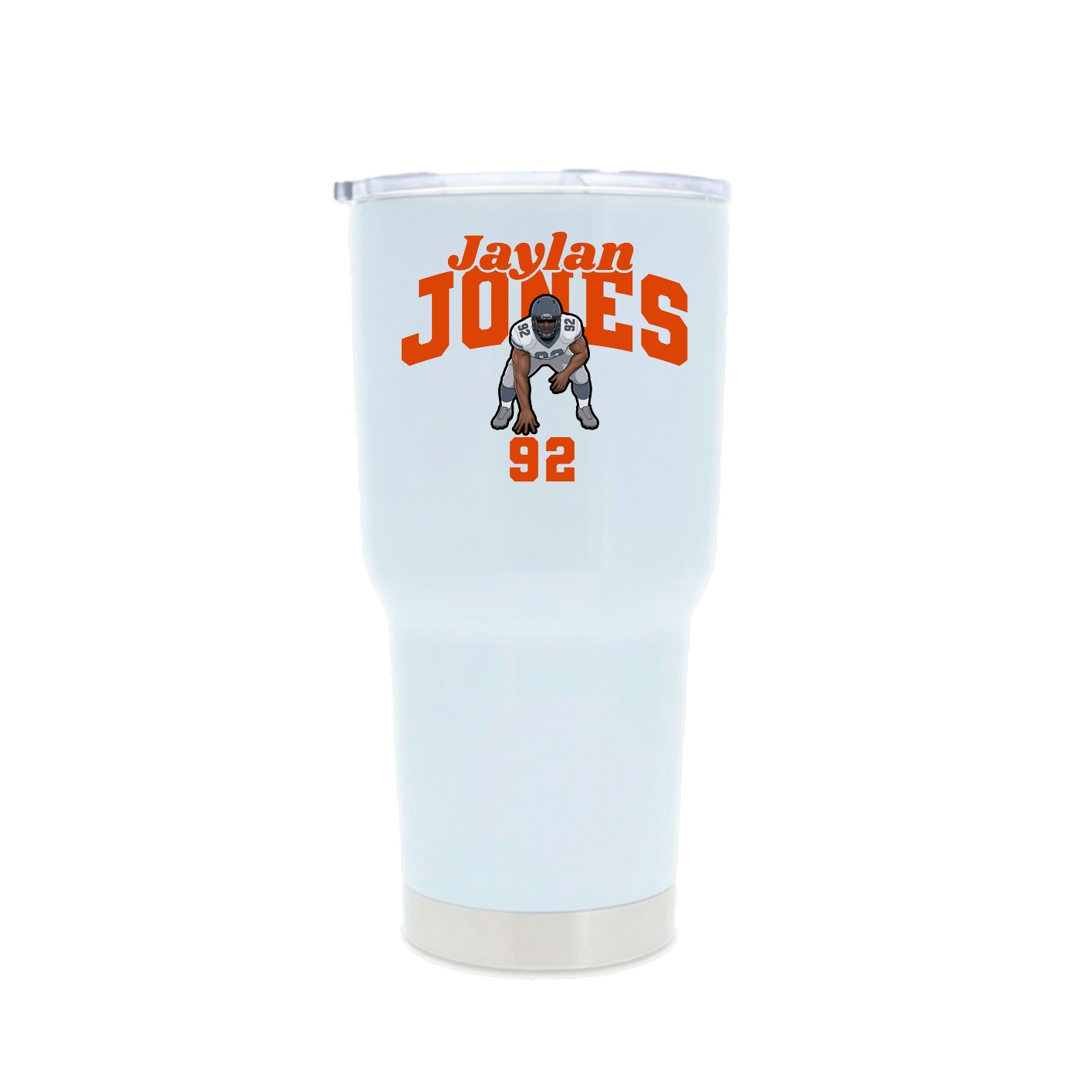 30oz Stainless Steel Tumbler — Signature Arch in White