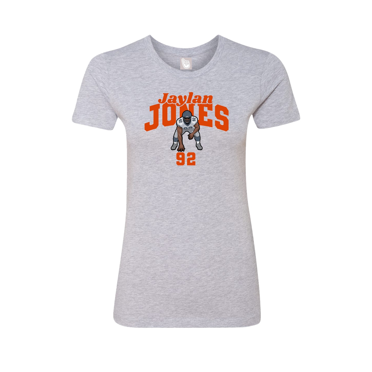 Fitted Women's Tee — Signature Arch in Grey