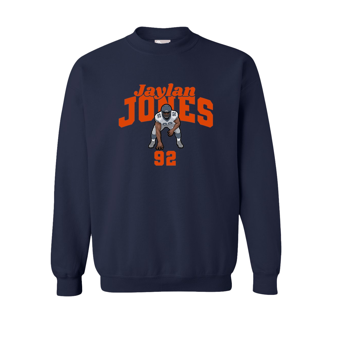 Fleece Crew — Signature Arch in Navy