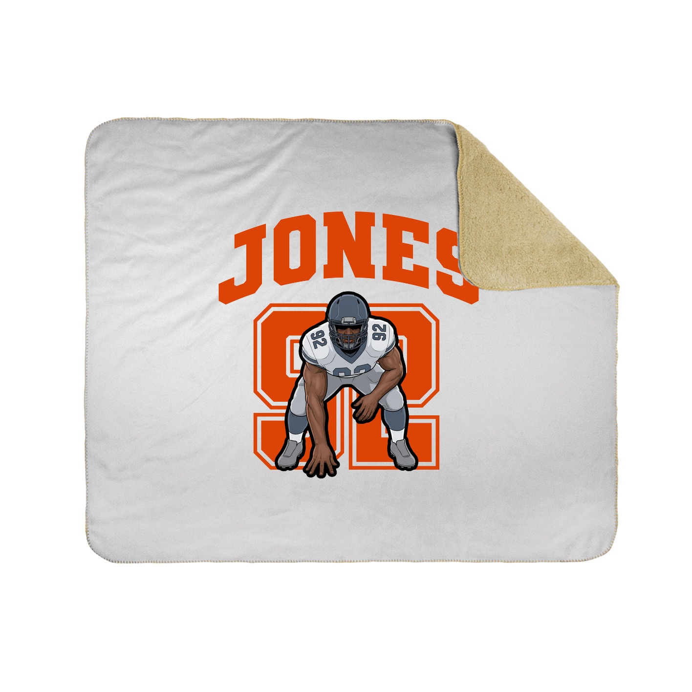 Throw Blanket — Number in White
