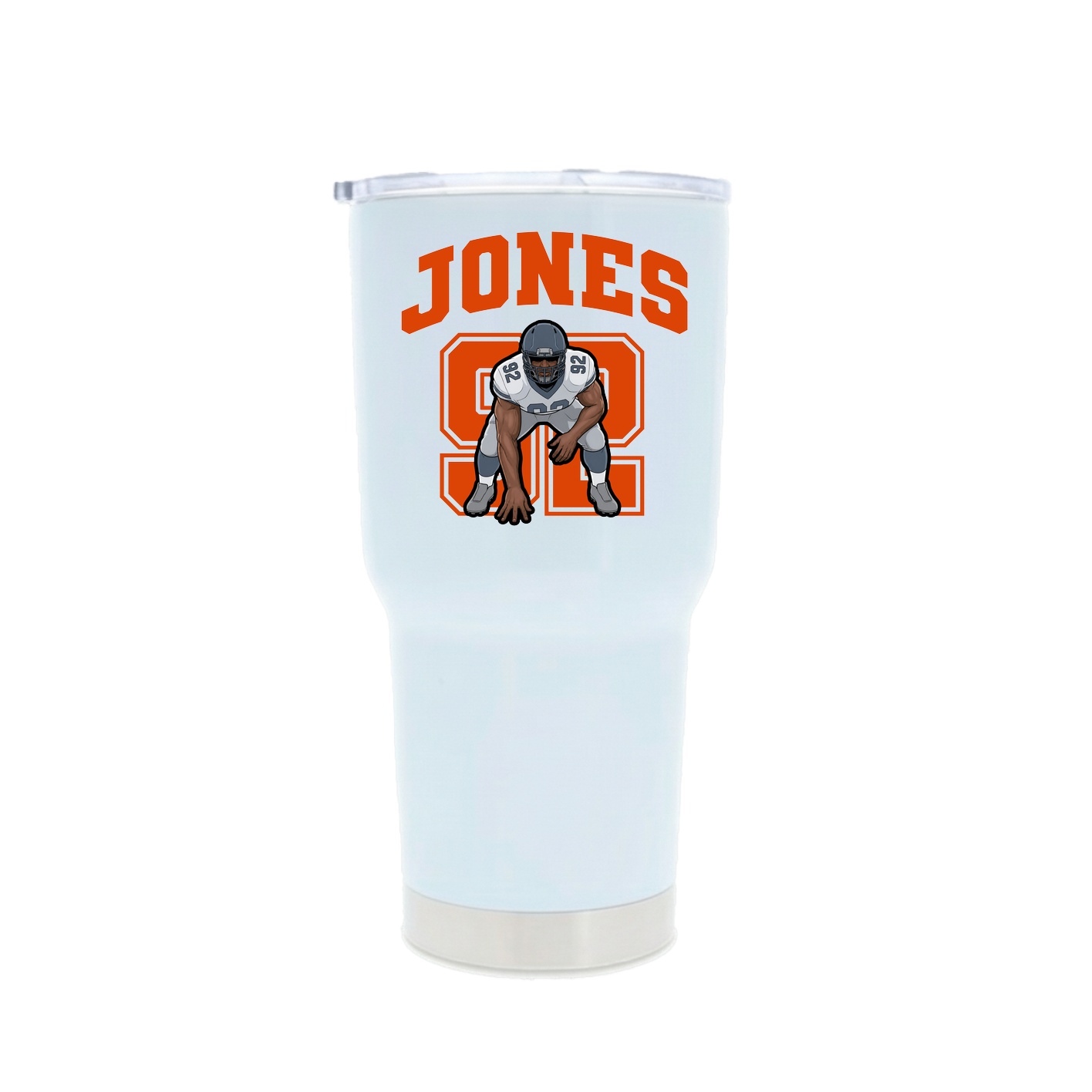 30oz Stainless Steel Tumbler — Number in White