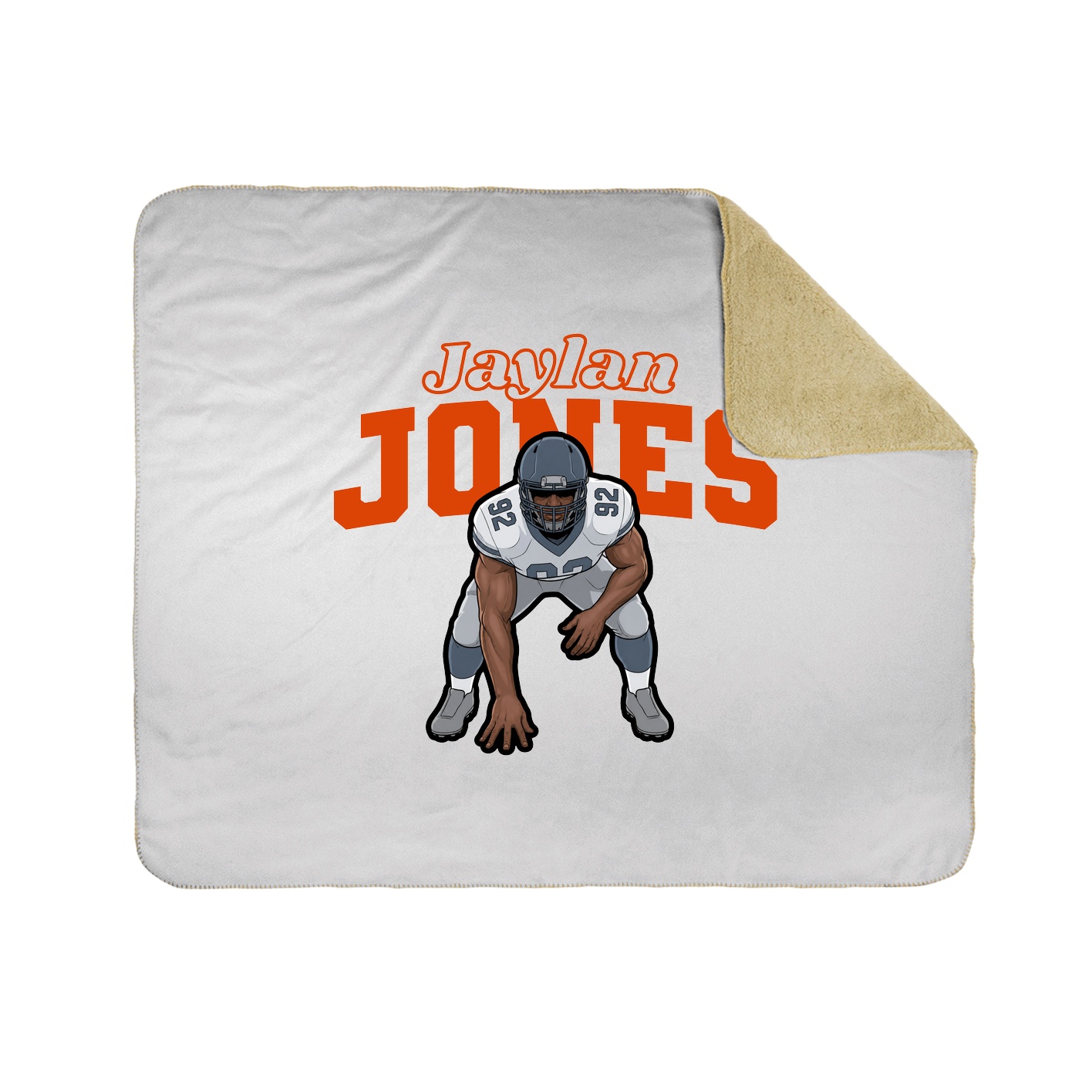 Throw Blanket — Name Arch in White