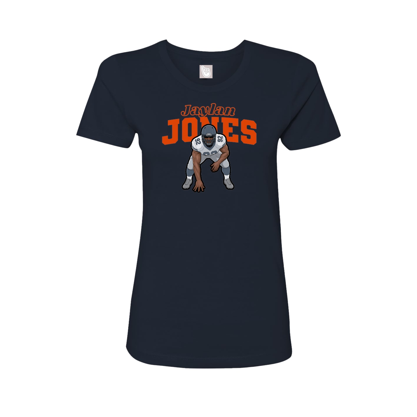 Fitted Women's Tee — Name Arch in Navy