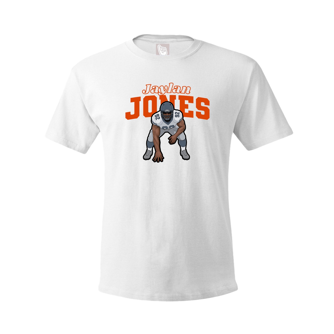Youth Tee — Name Arch in White