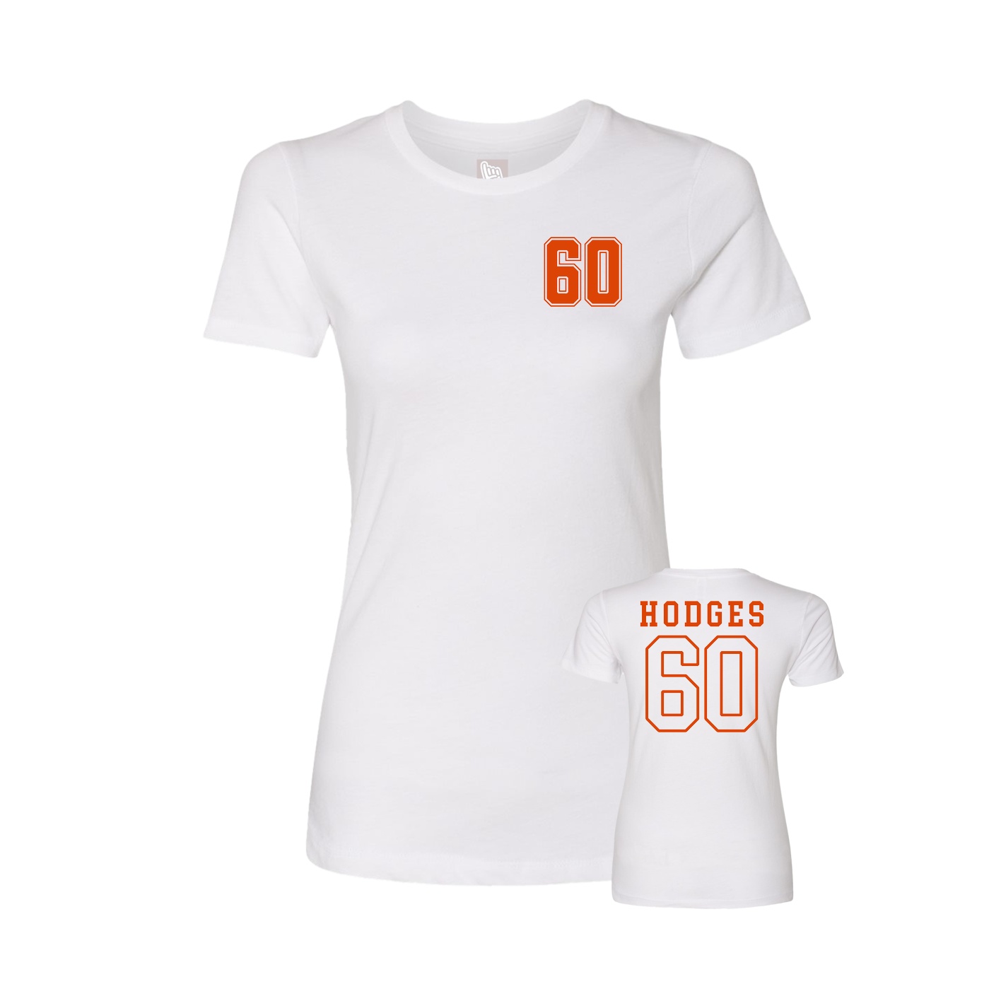 Fitted Women's Tee — Chest Back in White