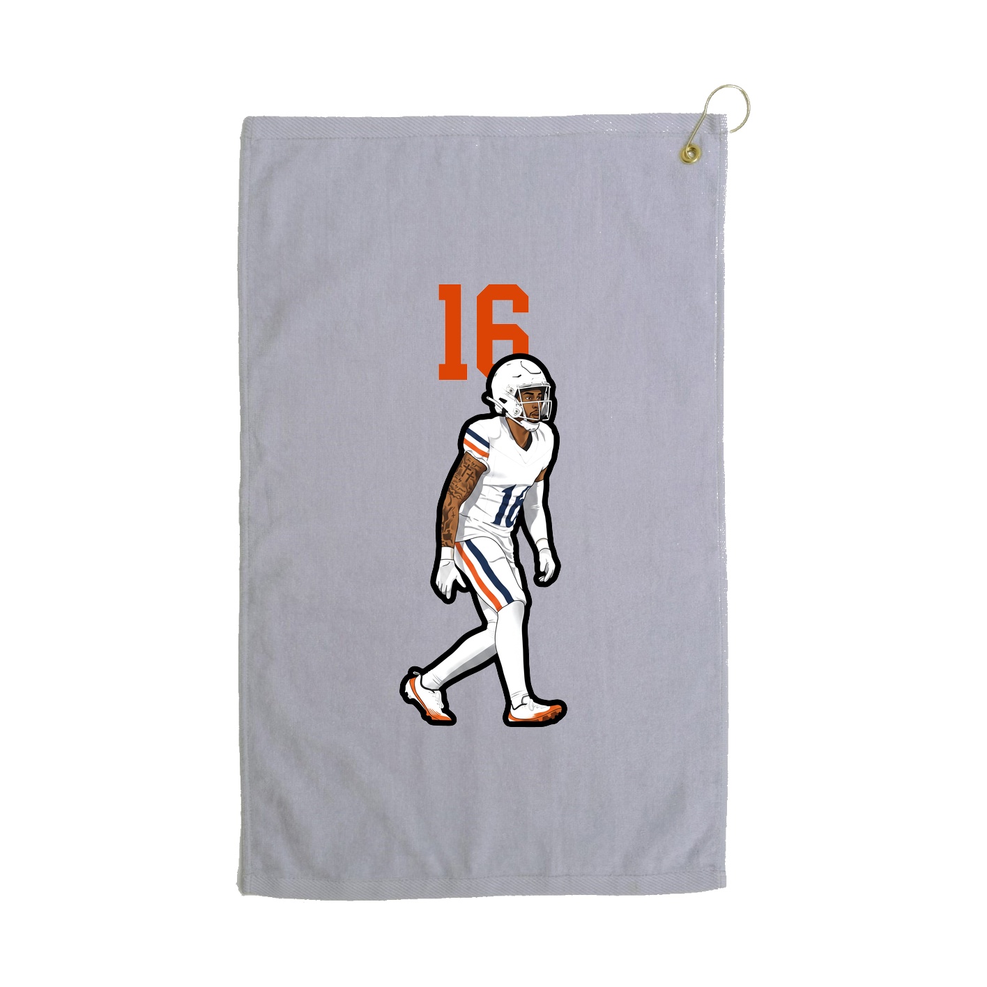 Golf Towel — Number Top in Grey