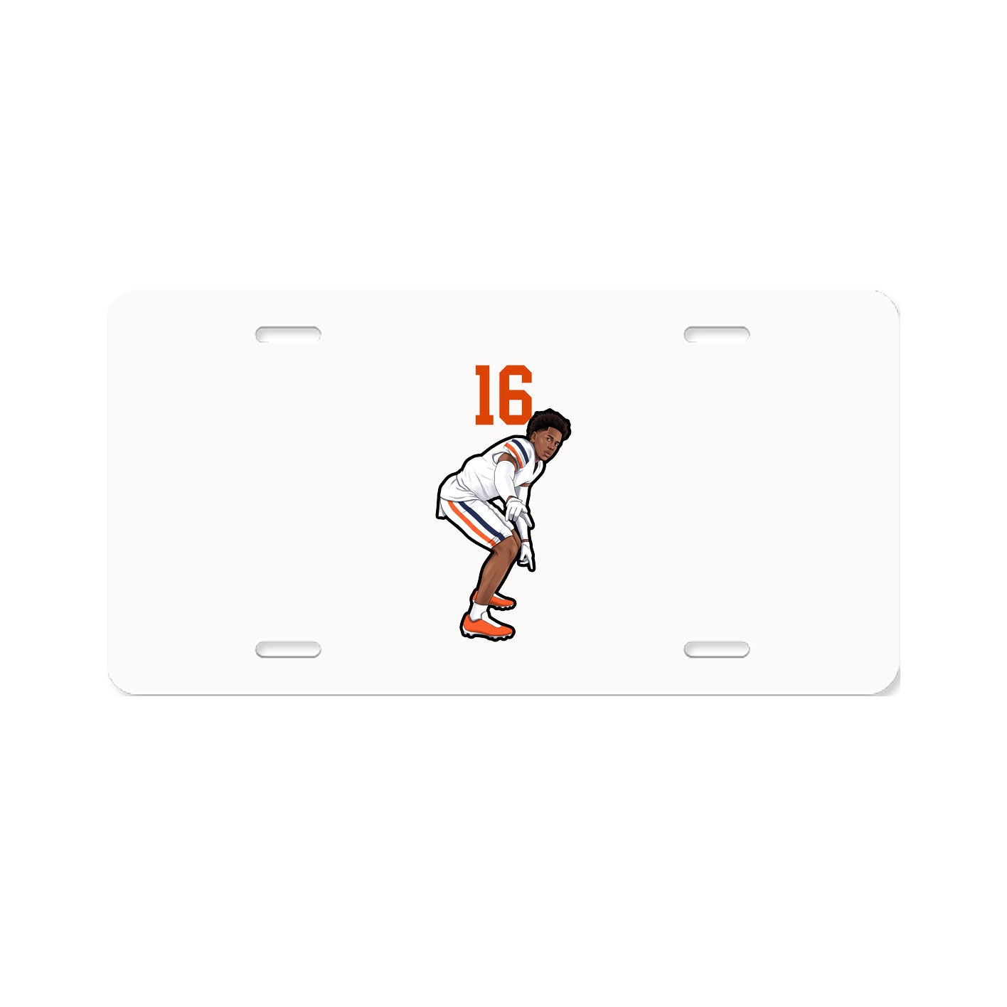 License Plate — Number Top in Classic
