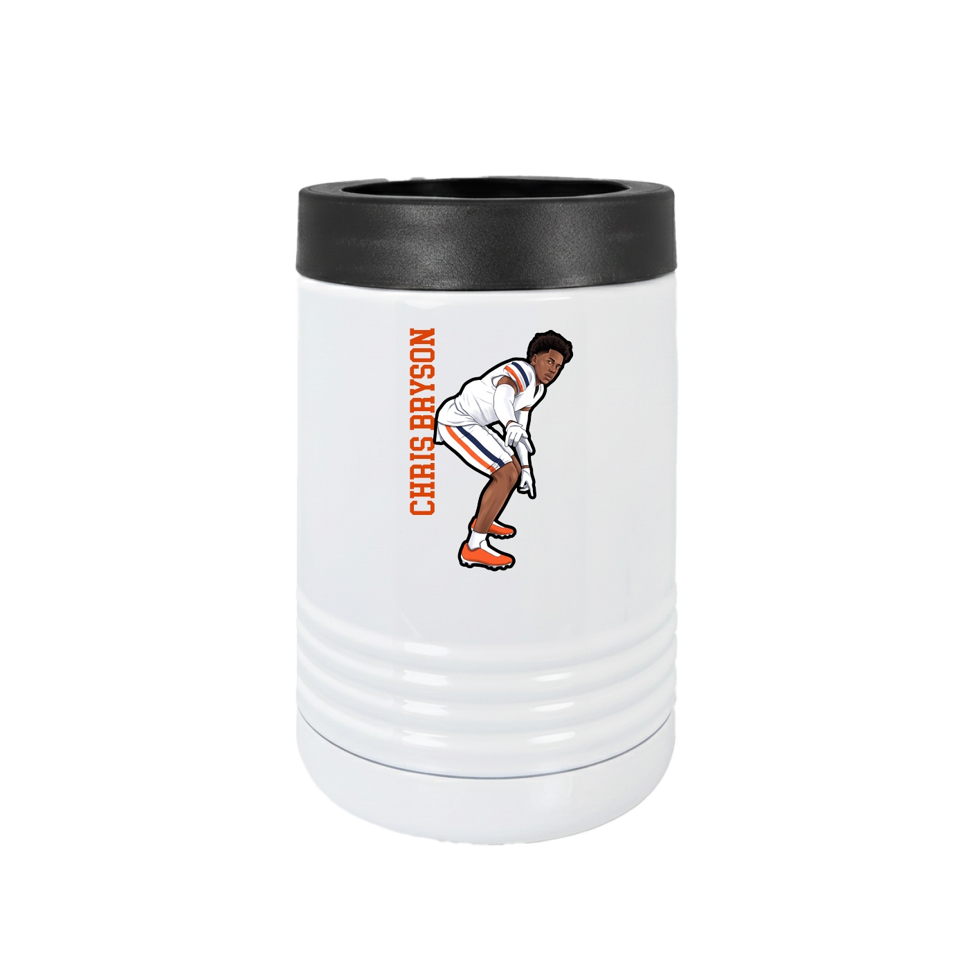 Beverage Holder — Name Vertical in White